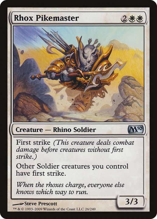 Rhox Pikemaster in the group Magic the Gathering / Types / Colors / White at Proxyprinters.com (65576)