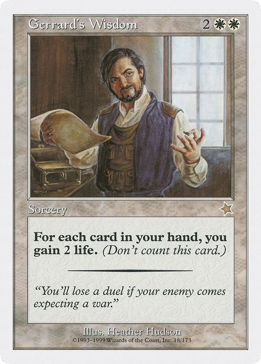 Gerrard's Wisdom in the group Magic the Gathering / Types / Colors / White at Proxyprinters.com (65630)