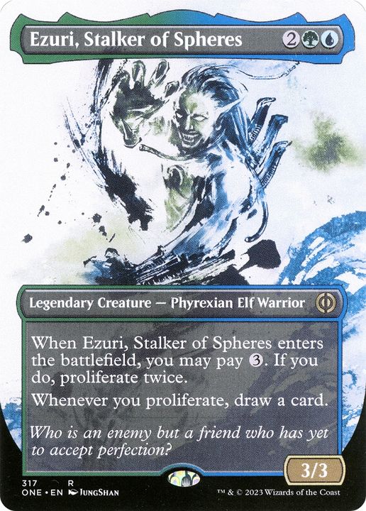 Ezuri, Stalker of Spheres in the group Magic the Gathering / Types / Colors / Multicolors / G, U at Proxyprinters.com (65706)