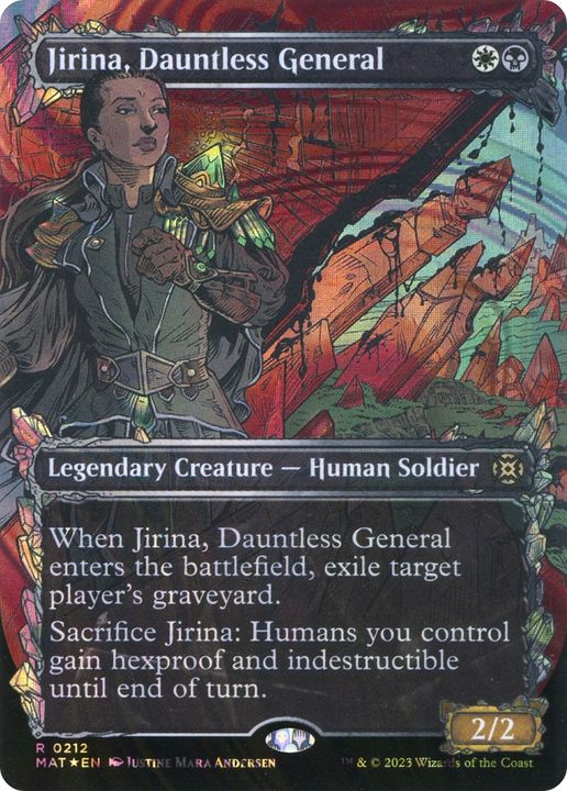 Jirina, Dauntless General in the group Magic the Gathering / Types / Colors / Multicolors / B, W at Proxyprinters.com (65733)