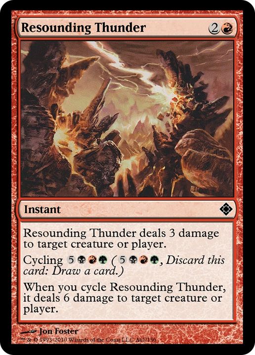 Resounding Thunder in the group Magic the Gathering / Types / Colors / Red at Proxyprinters.com (65789)