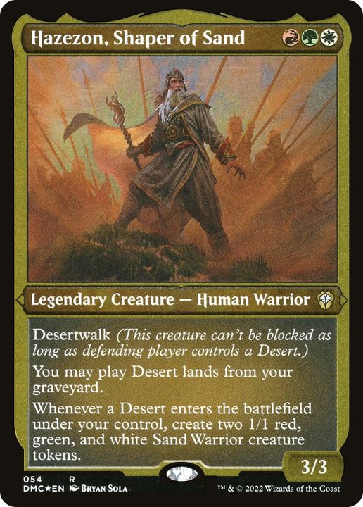 Hazezon, Shaper of Sand in the group Magic the Gathering / Types / Colors / Multicolors / G, R, W at Proxyprinters.com (65810)