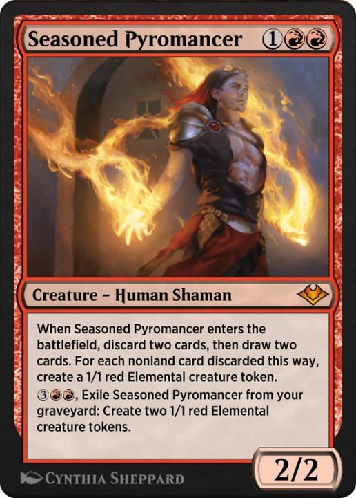 Seasoned Pyromancer in the group Magic the Gathering / Types / Creatures / Human at Proxyprinters.com (6583)