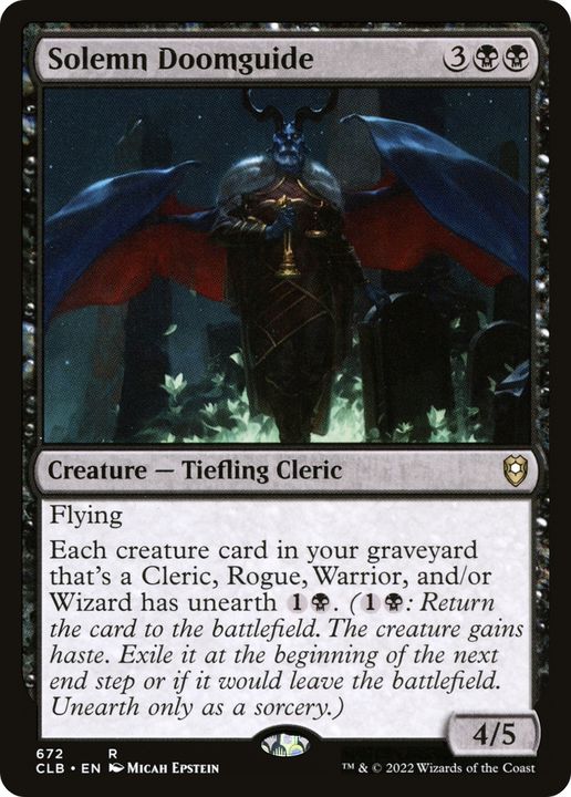 Solemn Doomguide in the group Magic the Gathering / Types / Colors / Black at Proxyprinters.com (65945)