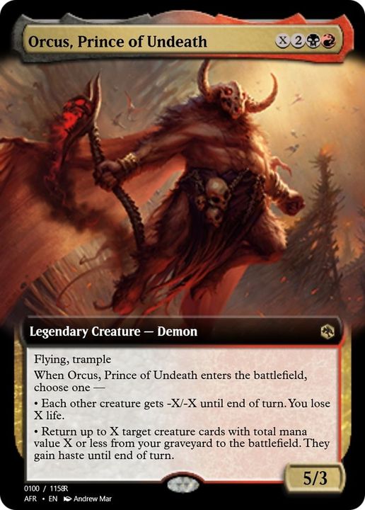 Orcus, Prince of Undeath in the group Magic the Gathering / Types / Colors / Multicolors / B, R at Proxyprinters.com (6605)