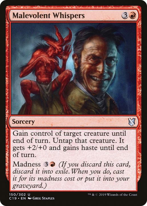 Malevolent Whispers in the group Magic the Gathering / Types / Colors / Red at Proxyprinters.com (66057)