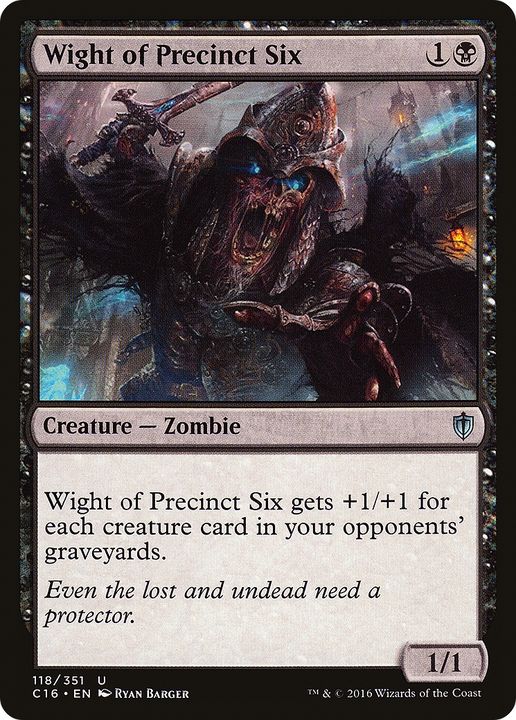 Wight of Precinct Six in the group Magic the Gathering / Types / Creatures / Zombie at Proxyprinters.com (66094)