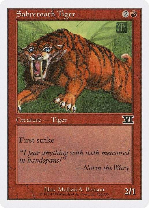 Sabretooth Tiger in the group Magic the Gathering / Types / Colors / Red at Proxyprinters.com (66145)