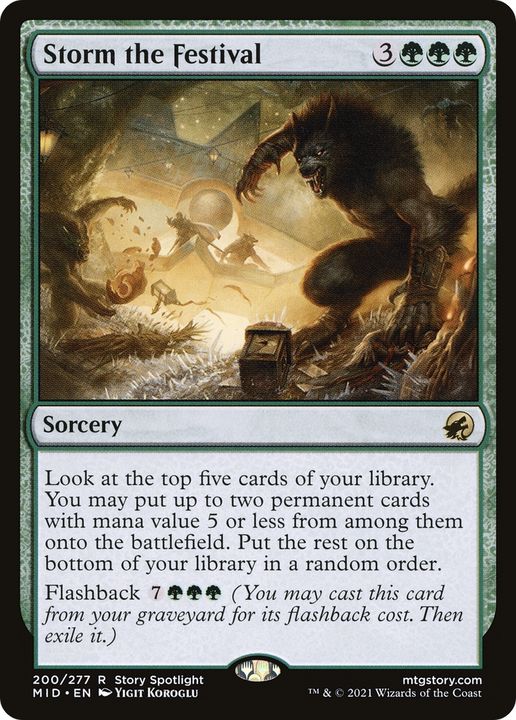 Storm the Festival in the group Magic the Gathering / Types / Colors / Green at Proxyprinters.com (66146)