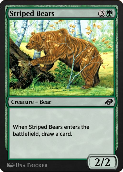 Striped Bears in the group Magic the Gathering / Types / Colors / Green at Proxyprinters.com (66301)