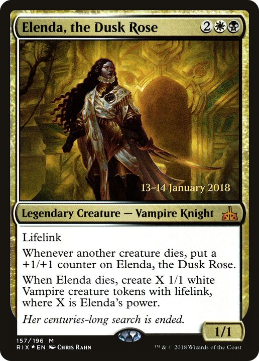 Elenda, the Dusk Rose in the group Magic the Gathering / Types / Colors / Multicolors / B, W at Proxyprinters.com (66339)