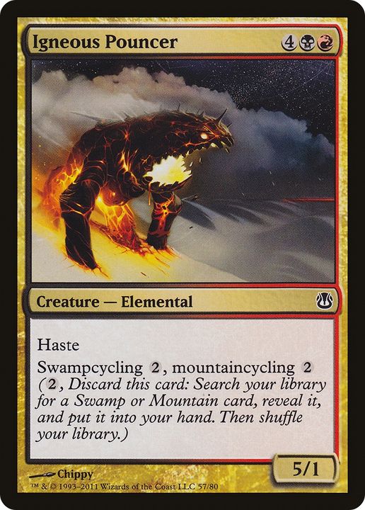 Igneous Pouncer in the group Magic the Gathering / Types / Colors / Multicolors / B, R at Proxyprinters.com (66387)