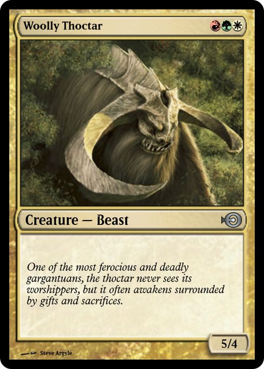 Woolly Thoctar in the group Magic the Gathering / Types / Colors / Multicolors / G, R, W at Proxyprinters.com (66477)