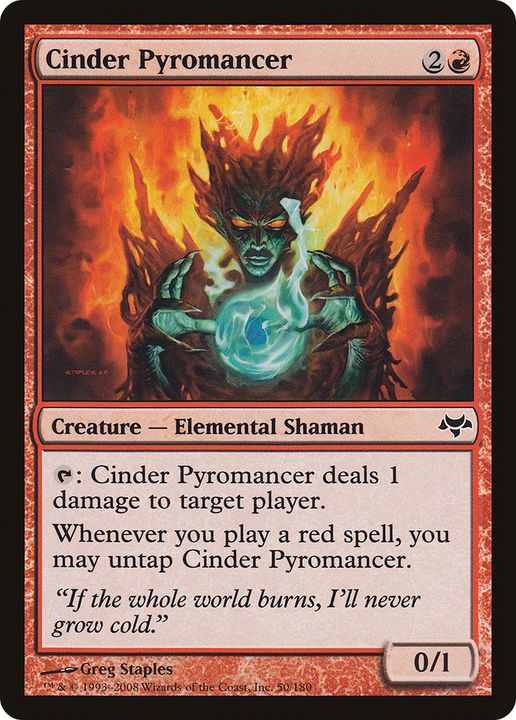 Cinder Pyromancer in the group Magic the Gathering / Types / Colors / Red at Proxyprinters.com (66546)