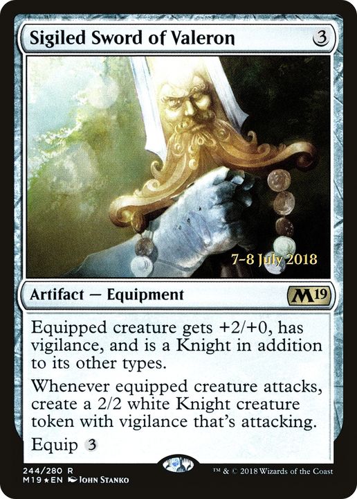 Sigiled Sword of Valeron in the group Magic the Gathering / Sets / Core Set 2019 Promos at Proxyprinters.com (66792)