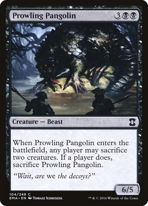 Prowling Pangolin in the group Magic the Gathering / Types / Colors / Black at Proxyprinters.com (66801)