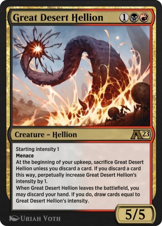 Great Desert Hellion in the group Magic the Gathering / Types / Colors / Multicolors / B, R at Proxyprinters.com (66816)