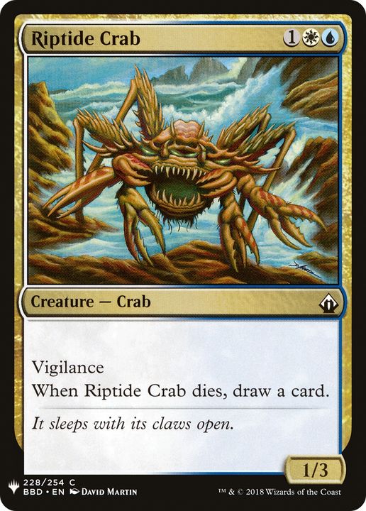 Riptide Crab in the group Magic the Gathering / Types / Colors / Multicolors / U, W at Proxyprinters.com (66941)