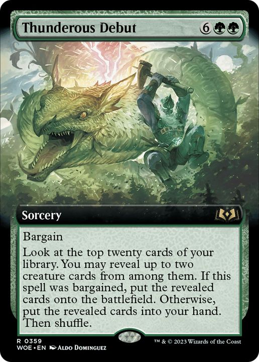 Thunderous Debut in the group Magic the Gathering / Types / Colors / Green at Proxyprinters.com (66996)