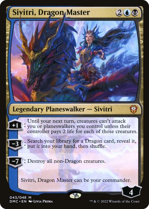 Sivitri, Dragon Master in the group Magic the Gathering / Types / Colors / Multicolors / B, U at Proxyprinters.com (67018)