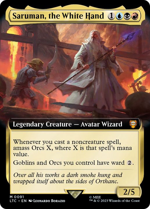 Saruman, the White Hand in the group Magic the Gathering / Types / Colors / Multicolors / B, R, U at Proxyprinters.com (67086)