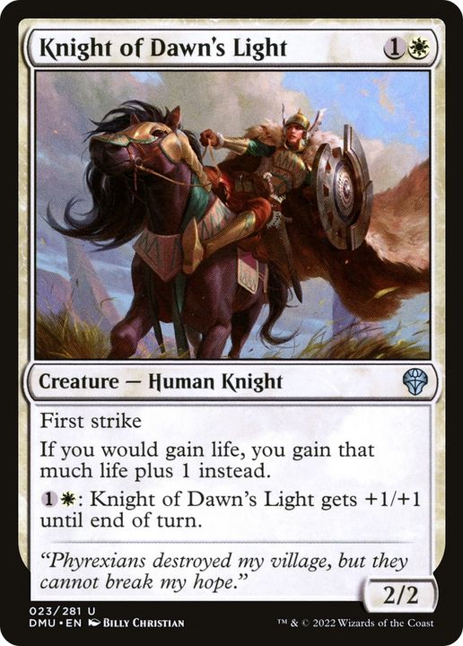 Knight of Dawn's Light in the group Magic the Gathering / Types / Creatures / Human at Proxyprinters.com (67189)