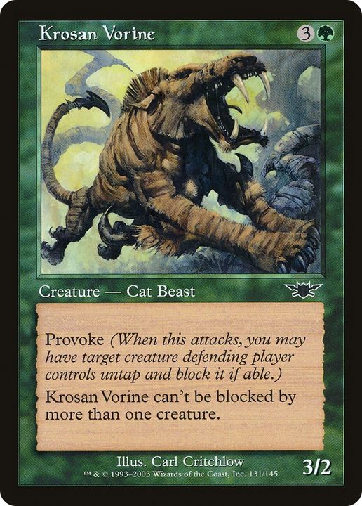 Krosan Vorine in the group Magic the Gathering / Types / Colors / Green at Proxyprinters.com (67198)