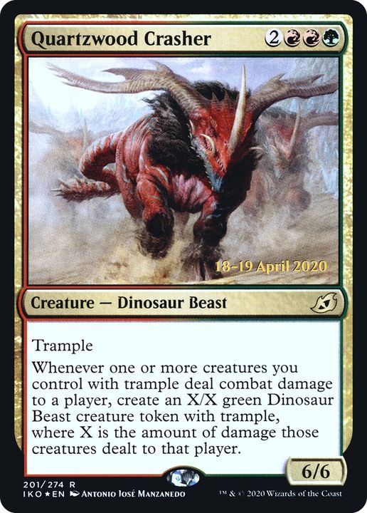 Quartzwood Crasher in the group Magic the Gathering / Types / Colors / Multicolors / G, R at Proxyprinters.com (67279)