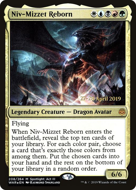 Niv-Mizzet Reborn in the group Magic the Gathering / Types / Colors / Multicolors / B, G, R, U, W at Proxyprinters.com (67293)