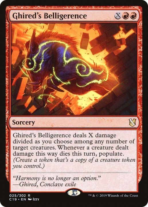 Ghired's Belligerence in the group Magic the Gathering / Sets / Commander 2019 at Proxyprinters.com (67330)