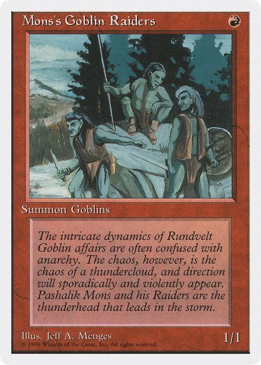 Mons's Goblin Raiders in the group Magic the Gathering / Sets / Introductory Two-Player Set at Proxyprinters.com (67362)