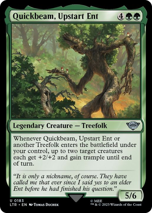 Quickbeam, Upstart Ent in the group Magic the Gathering / Types / Colors / Green at Proxyprinters.com (67463)