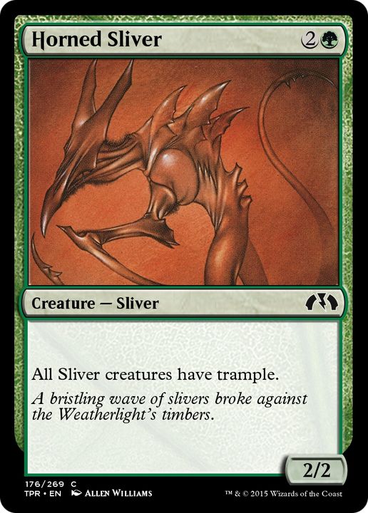 Horned Sliver in the group Magic the Gathering / Types / Colors / Green at Proxyprinters.com (67534)