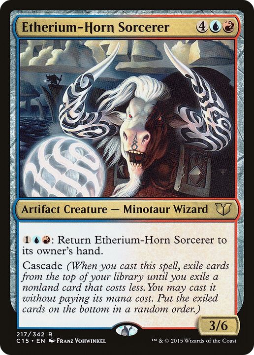 Etherium-Horn Sorcerer in the group Magic the Gathering / Types / Colors / Multicolors / R, U at Proxyprinters.com (67575)