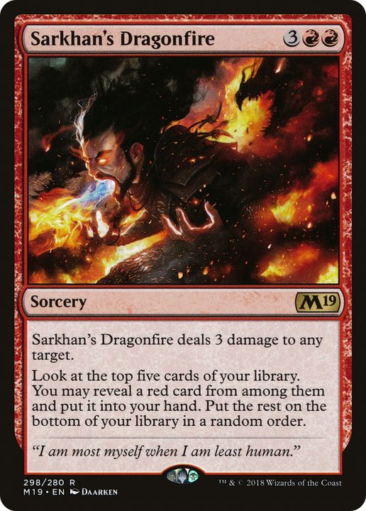 Sarkhan's Dragonfire in the group Magic the Gathering / Sets / Core Set 2019 at Proxyprinters.com (67775)