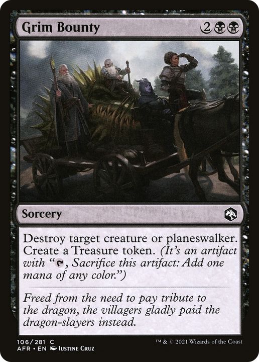 Grim Bounty in the group Magic the Gathering / Types / Colors / Black at Proxyprinters.com (67823)