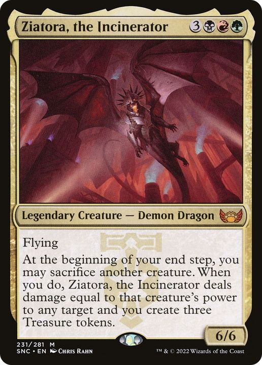 Ziatora, the Incinerator in the group Magic the Gathering / Types / Colors / Multicolors / B, G, R at Proxyprinters.com (68102)