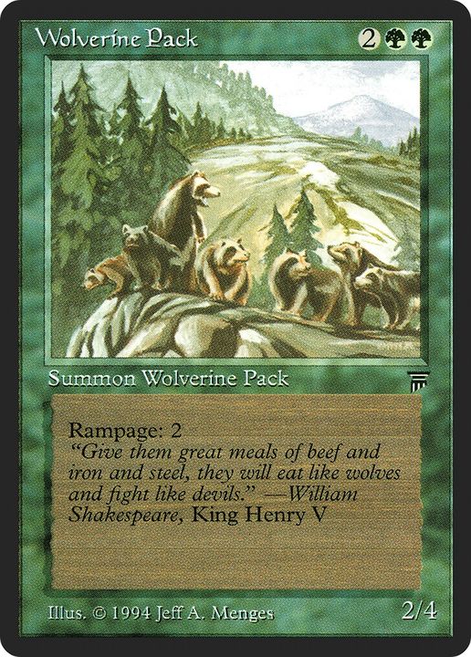 Wolverine Pack in the group Magic the Gathering / Types / Colors / Green at Proxyprinters.com (68122)