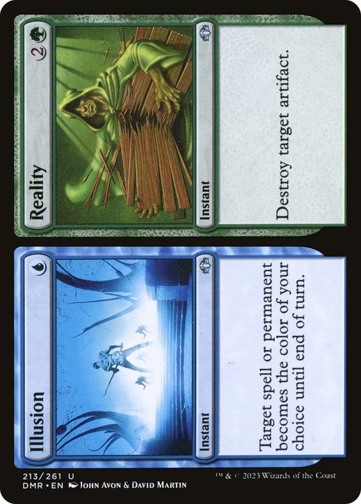 Illusion // Reality in the group Magic the Gathering / Types / Colors / Multicolors / G, U at Proxyprinters.com (68152)