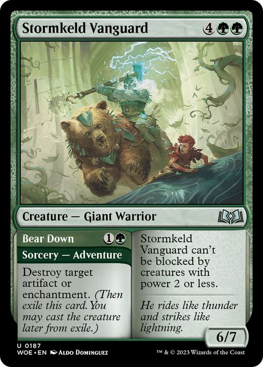 Stormkeld Vanguard // Bear Down in the group Magic the Gathering / Types / Creatures / Warrior at Proxyprinters.com (68303)