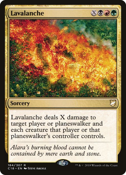 Lavalanche in the group Magic the Gathering / Types / Colors / Multicolors / B, G, R at Proxyprinters.com (68329)