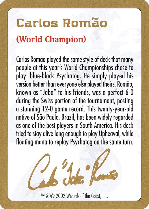 Carlos Romão Bio in the group Magic the Gathering / Types / Colors / Colorless at Proxyprinters.com (68366)