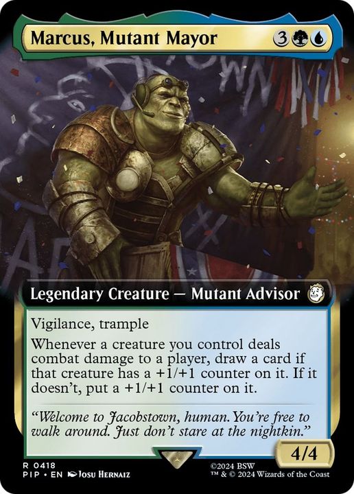 Marcus, Mutant Mayor in the group Magic the Gathering / Types / Colors / Multicolors / G, U at Proxyprinters.com (6845)