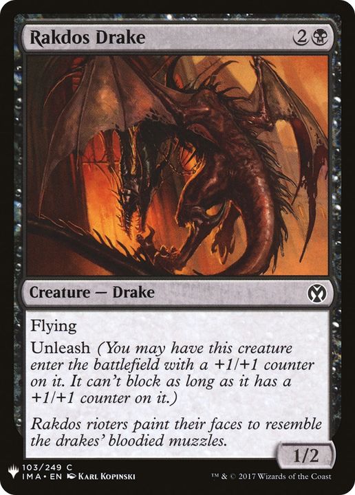 Rakdos Drake in the group Magic the Gathering / Types / Colors / Black at Proxyprinters.com (68464)