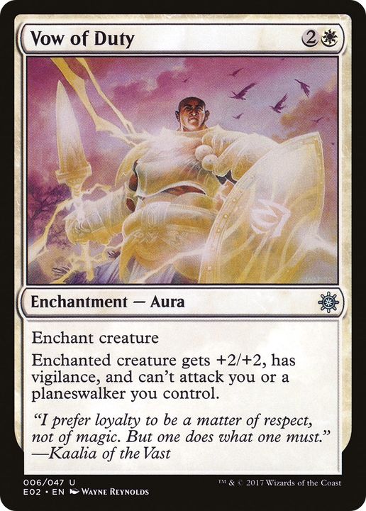 Vow of Duty in the group Magic the Gathering / Types / Colors / White at Proxyprinters.com (68466)