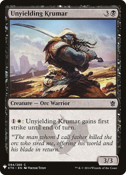 Unyielding Krumar in the group Magic the Gathering / Types / Creatures / Warrior at Proxyprinters.com (68544)