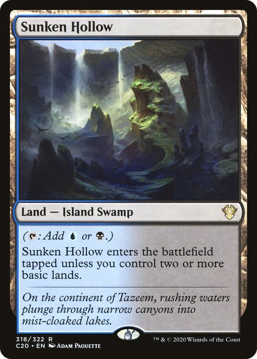 Sunken Hollow in the group Magic the Gathering / Types / Land / Swamp at Proxyprinters.com (68598)