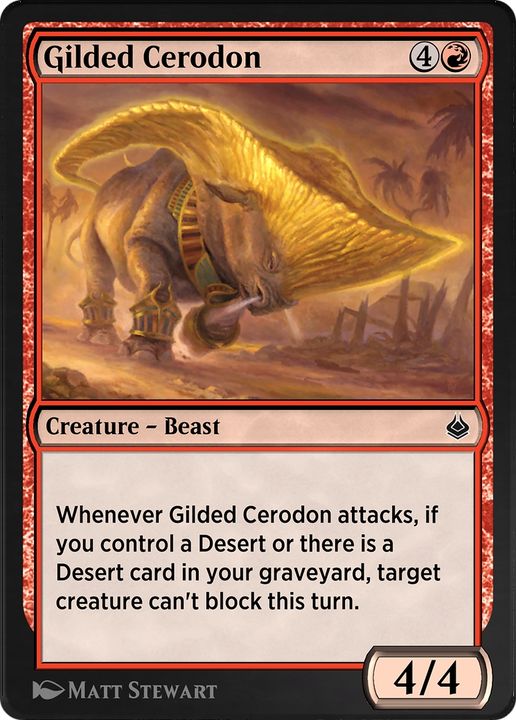 Gilded Cerodon in the group Magic the Gathering / Types / Colors / Red at Proxyprinters.com (68664)