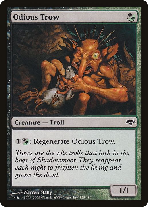 Odious Trow in the group Magic the Gathering / Types / Colors / Multicolors / B, G at Proxyprinters.com (68782)