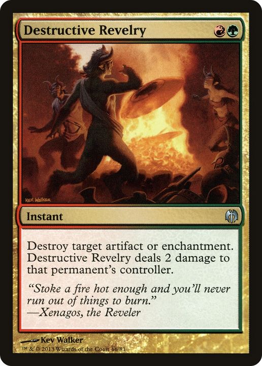 Destructive Revelry in the group Magic the Gathering / Types / Colors / Multicolors / G, R at Proxyprinters.com (68783)